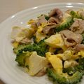 イエローバード's cooksnap of when they made 簡単炒め物♡豚こま肉でゴーヤチャンプルー.