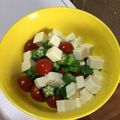 にこにこcook's cooksnap of when they made 豆腐、オクラ、トマトの梅風味サラダ.