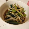 うぅこちゃん's cooksnap of when they made 美味♪もやしとツルムラサキの海苔和え.