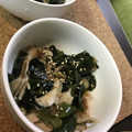 きおのすけ's cooksnap of when they made 生わかめと舞茸の胡麻おかか和え.