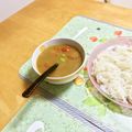 komutatata's cooksnap of when they made 稲庭うどんdeトマトカレーつけめん.