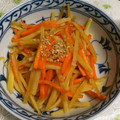 Jyohana's cooksnap of when they made 大根の皮とにんじんのきんぴら.