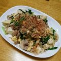 くまちーこ's cooksnap of when they made 豚こま肉と豆腐と小松菜の簡単チャンプルー.