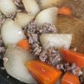 ソルトウォーク's cooksnap of when they made 超楽々家計に優しい大根そぼろ煮 作ります.