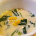 3匹のかえる's cooksnap of when they made ほうれん草とコーンの豆乳みそ汁.