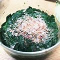 nyoko3's cooksnap of when they made モロヘイヤのお浸し.