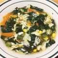 nyoko3's cooksnap of when they made 簡単！モロヘイヤとオクラのたまごスープ☆.