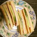 horseland's cooksnap of when they made 胡瓜・ハム・チーズのトーストサンド.
