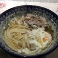 Amalka's cooksnap of when they made お鍋一つで♡簡単！お急ぎ肉たまうどん♪.