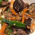 cuu1's cooksnap of when they made ナスと牛肉の簡単、焼肉のタレ炒め.
