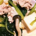 しずく８'s cooksnap of when they made 小松菜と厚揚げ、豚肉のサッパリ煮.