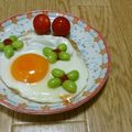 さったんママ's cooksnap of when they made とにかく可愛く目玉焼♪お花をＯＮ♪No１.