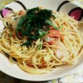 ゆこPIN's cooksnap of when they made 簡単！鮭と青じそのスパゲッティ.