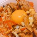 ほなみのむし's cooksnap of when they made 鶏モモの洋風しょうが焼き親子丼.