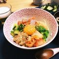 spamonigiri's cooksnap of when they made アボカドとサーモンのねばねば丼.