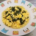 もぐ・ω・くま's cooksnap of when they made ワカメと炒り卵のスパゲティー.