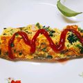 hanemakoo's cooksnap of when they made 簡単10分☆ほうれん草とハムのオムレツ.