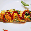 hanemakoo's cooksnap of when they made 簡単10分☆ほうれん草とハムのオムレツ.