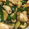 しなちん's cooksnap of when they made 鶏胸肉★ナスとピーマンのめんつゆ炒め.