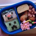 颯輝mam's cooksnap of when they made マインクラフトおにぎりお弁当♪.