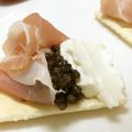 chou*'s cooksnap of when they made 一口前菜生ハムキャビア.