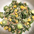 なつます▼'s cooksnap of when they made めちゃ簡単☆おくらと鮭フレークのマヨ和え.