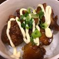 ◎sa◎'s cooksnap of when they made 唐揚げとマヨソースで簡単カラマヨ丼♡.