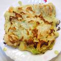 yukis2s's cooksnap of when they made お好み焼き粉で四角いチヂミ.