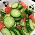 あずのすけ's cooksnap of when they made 簡単♪トマトとキュウリ オクラの酢の物.