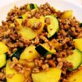 さくさくいずず's cooksnap of when they made ジャガイモとズッキーニの肉味噌バター.