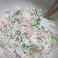 ｋｒｋｒ２８２９'s cooksnap of when they made 切り干し大根とカニカママヨサラダ.