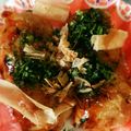 ハチ8コロ8's cooksnap of when they made 豚薄切り肉で☆お好み焼き風肉巻き.