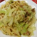 taraking's cooksnap of when they made さんまの辛みそ煮缶でペペロンチーノ♪.
