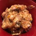 ねむねむ♪'s cooksnap of when they made 簡単ランチ♡鶏モモ肉と椎茸の親子丼.