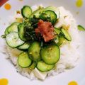 きんぴらごぼ子's cooksnap of when they made 豆腐ときゅうりのさっぱり丼.