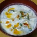 たちんぺ's cooksnap of when they made 100円の餃子で豆乳担々麺風餃子スープだ.