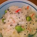 あけはん♪'s cooksnap of when they made かにおこわのような…洋風かにかまおこわ♪.
