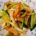 蜜茄子's cooksnap of when they made さつま揚げときゅうりとセロリのピリ辛.