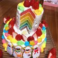 さくぱん∞'s cooksnap of when they made レインボーケーキ(15cm型).