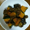 ピンキーカフェ's cooksnap of when they made かぼちゃとなすと牛肉の甘辛煮.