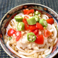 よこ耳ねこ's cooksnap of when they made トマト＆オクラのおろし冷しうどん.