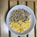 クックR3JARR☆'s cooksnap of when they made 【二色丼】卵&鶏そぼろ丼！.
