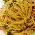 yonsu's cooksnap of when they made キャベツとベーコンのペペロンチーノ.