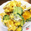 卵せんべい's cooksnap of when they made 簡単！かぼちゃときゅうりのサラダ.