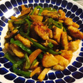 クックCG2NFA☆'s cooksnap of when they made 鶏とキノコとピーマンの甘辛炒め.