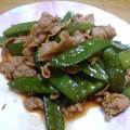 単！！'s cooksnap of when they made 絹さやと豚肉のスタミナ醤油炒め.