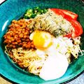 こめもりるうちゃん's cooksnap of when they made 昆布と納豆オクラねばねばぶっかけそうめん.