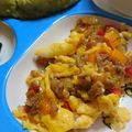 caribbeai's cooksnap of when they made ガパオ風スクランブルエッグ.