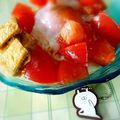 さん屁ぇです's cooksnap of when they made ぶっかけトマト　黄身も添えて.