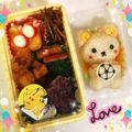 璃音＆寿音＆誓音ママ's cooksnap of when they made キャラ弁＊簡単サッカーボール弁当＊.